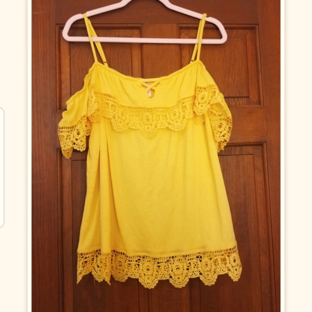 Yellow No Boundaries Top, Adjustable Straps